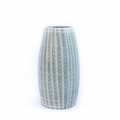 Ceramiczny wazon z miętowym szkliwieniem